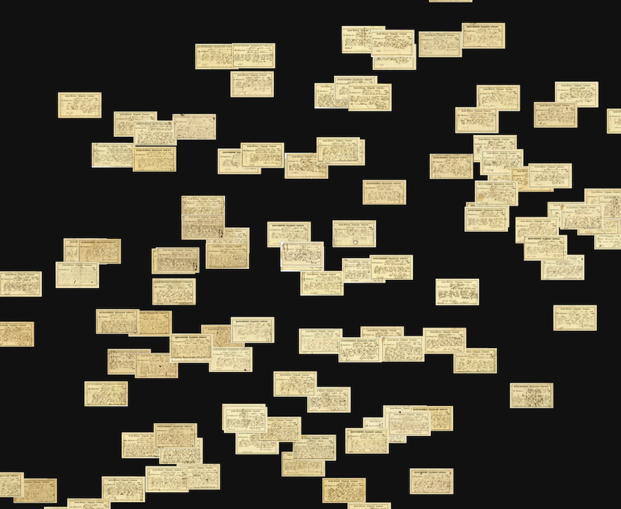 Examples of telegrams found in Cluster 6 of the PixPlot visualization